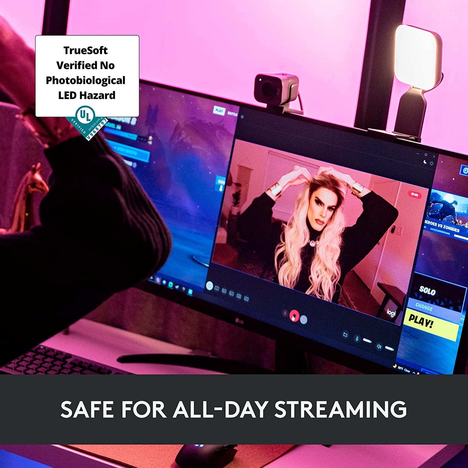 Logitech for Creators Litra Glow Premium LED Streaming Light with